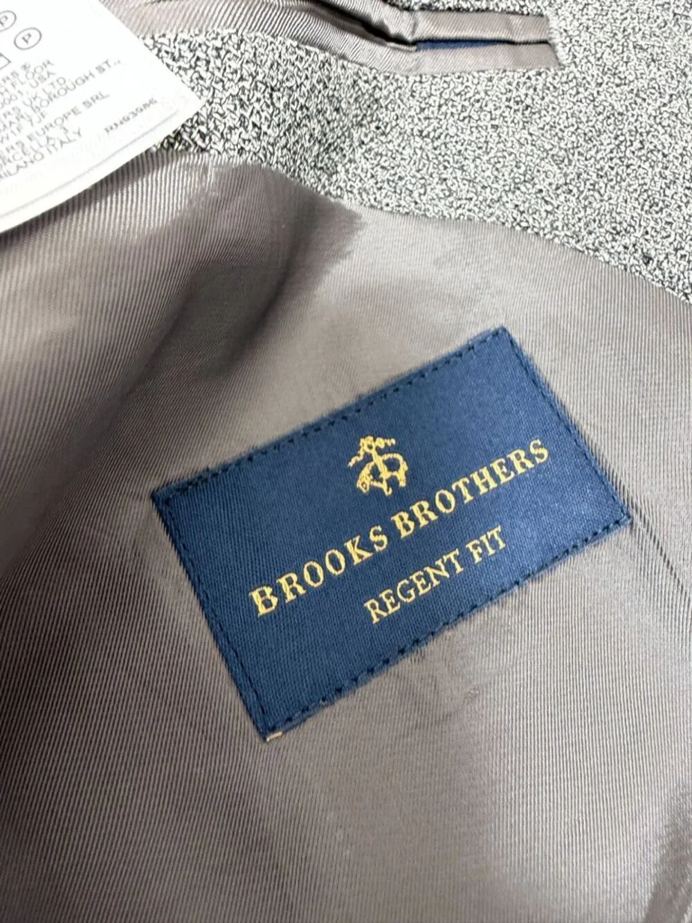 Brooks Brothers Regent Fit Blazer Jacket Men 42R Salt and Pepper Knit Sport Coat